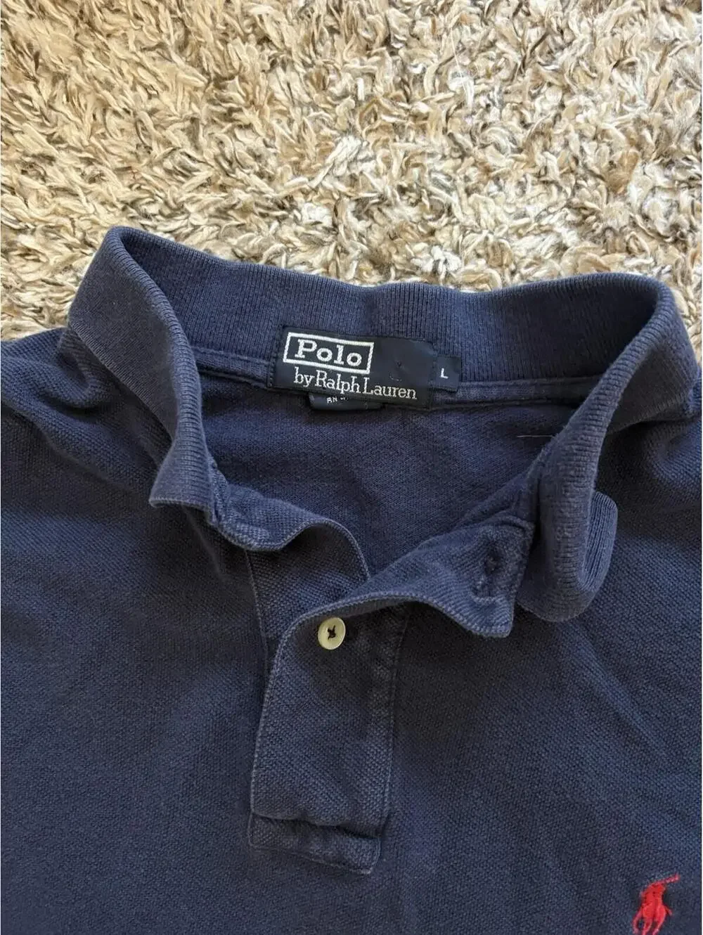 Polo Ralph Lauren Set of Long Sleeve Polo Shirt & VNeck Long Sleeve Size Large